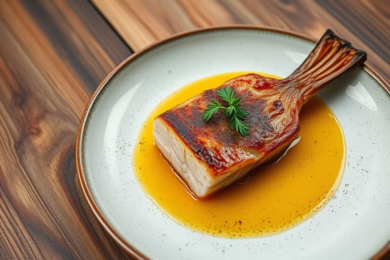 Laks med ovnsbakt asparges og sitron-kapersaus