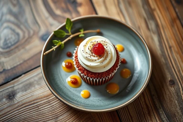 Gulrotcupcakes med melasse- og kremostglasur