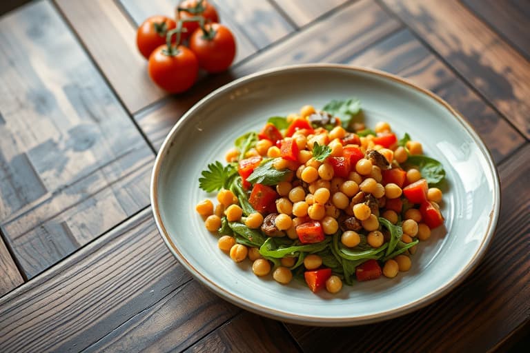 Garbanzo-bønnesalat med tomater og chipotle-chili