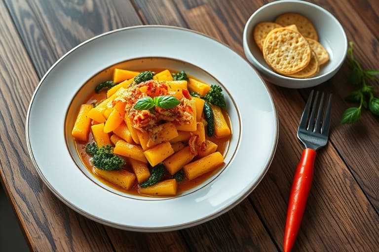 Squash- og paprika-konfetti