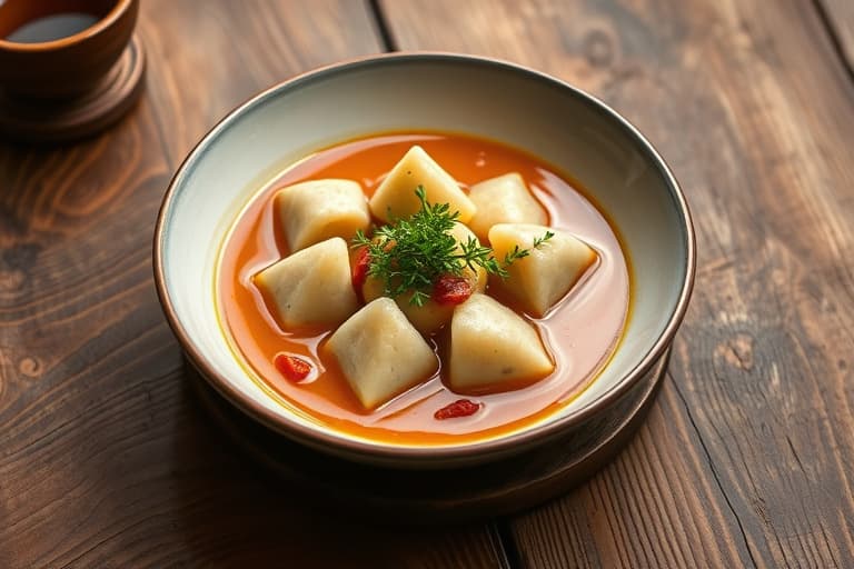 Asiatisk dumplingsuppe