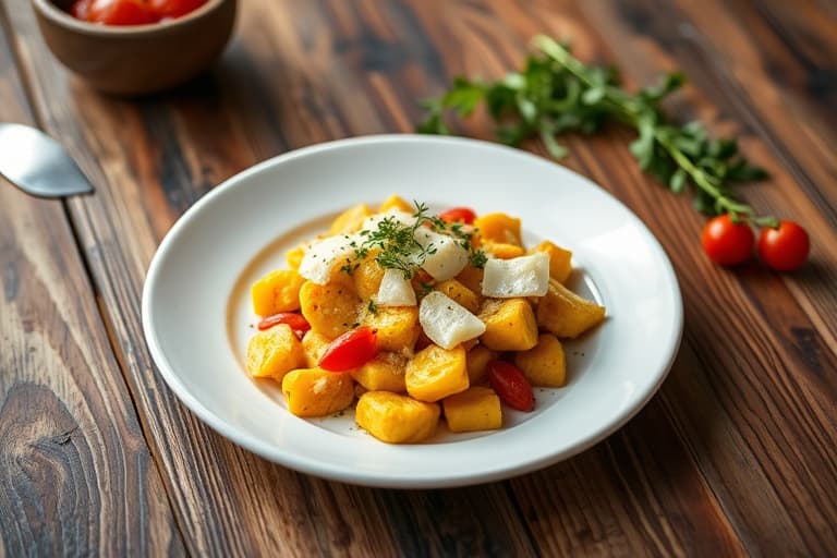 Yukon Gold-potetgrateng med pepperrot og parmesan