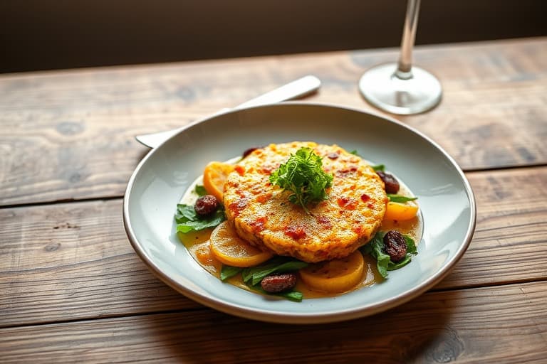 Quinoa- og soppfrittata med ferske urter