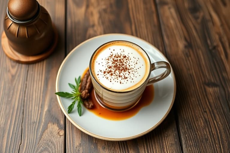 Tipsy Café au Lait med sjokoladekrem pisket til krem