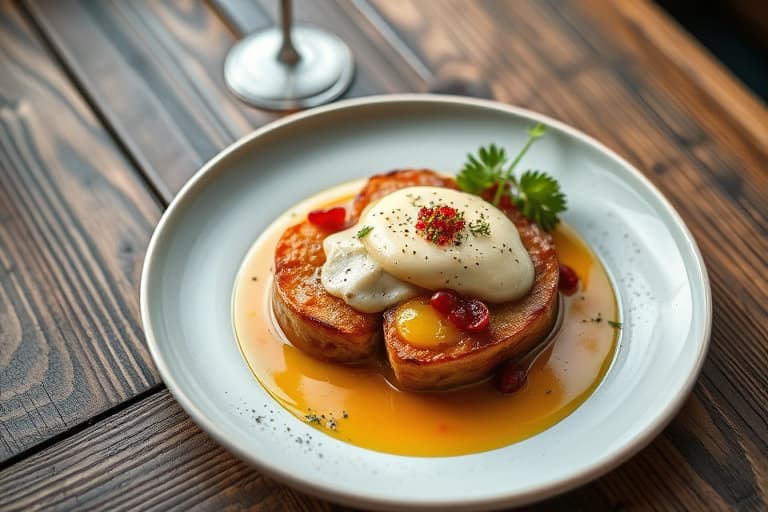 Brun riskrem med hasselnøtter og syltetøy