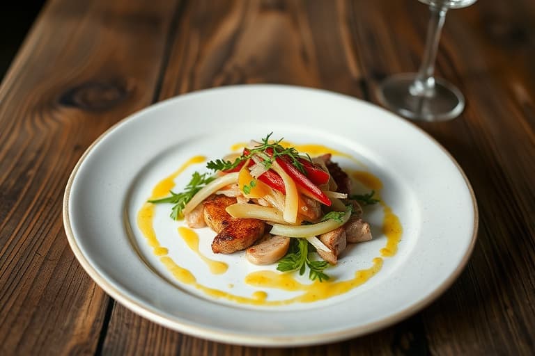 Grillet grønnsaks- og risalat med fiskesausvinaigrette