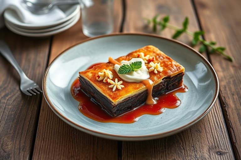 Smeltede sjokoladekaker med kirsebær