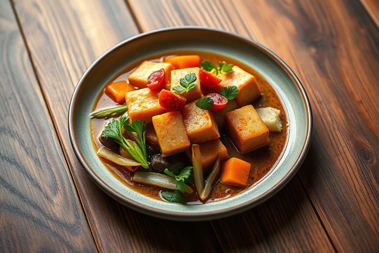 Thailandsk svinekjøtt med peanøttsaus