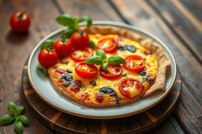 Tomat- og basilikumquiche