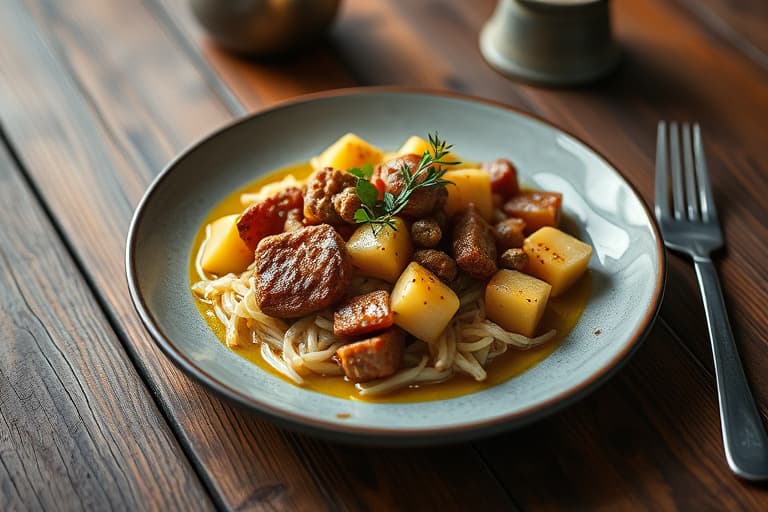 Polske kjøtt og poteter