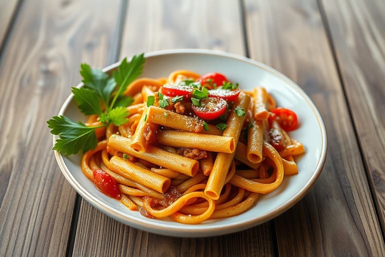 Ziti med italiensk pølse