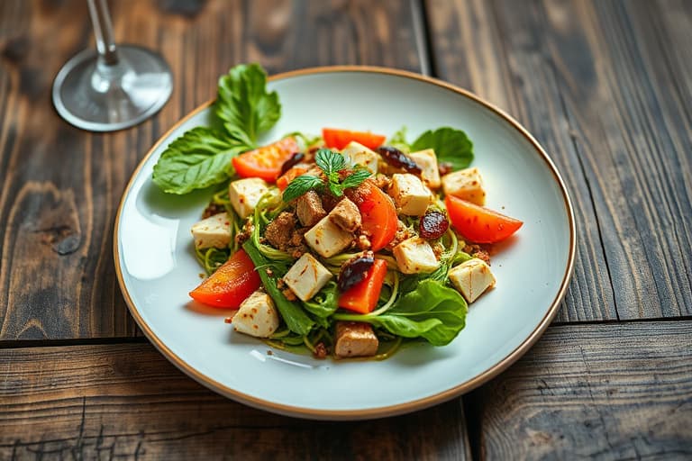 Kjærsalat med eple og brunet smørdressing