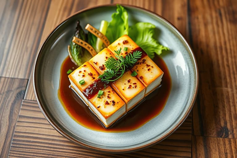 Grillet tofu med miso (Tofu Dengaku)