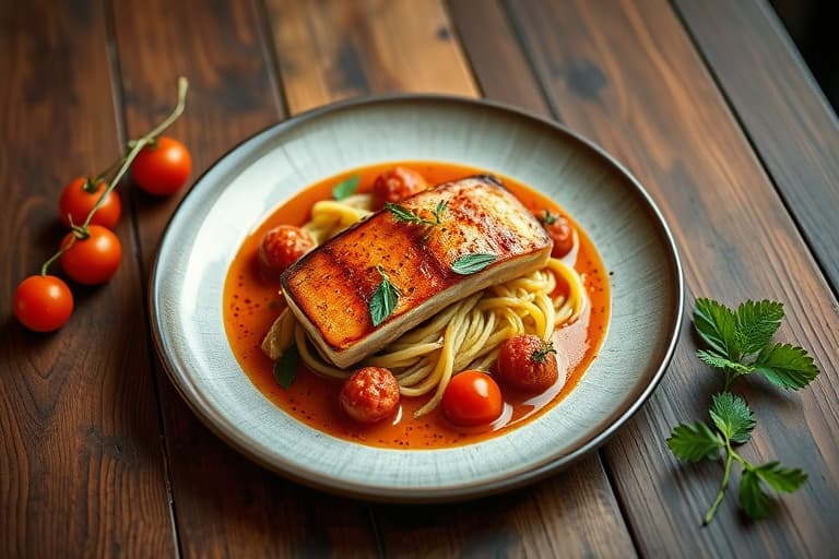 Grillet kyllingbryst med tomat- og estragonssaus