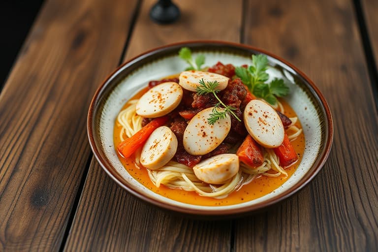 Kokos- og kamskjellbuljong