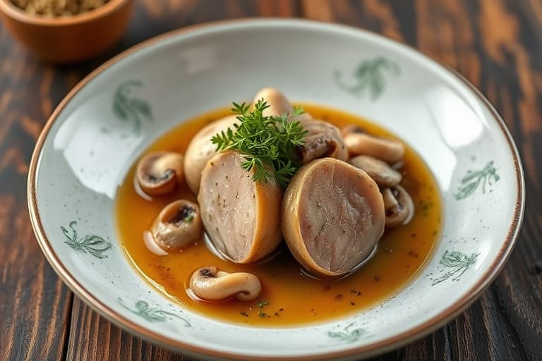 Loin av kalv med shiitake-fylling