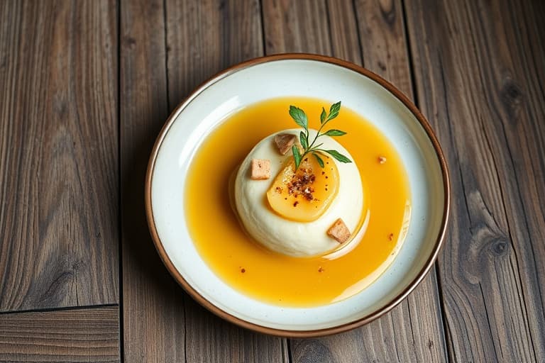 Krydret vaniljekrem med søtpotetstreusel