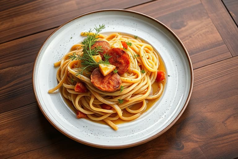 Orzo med skinke og geitost