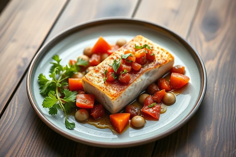 Grillet laks med tomat-oliven salsa