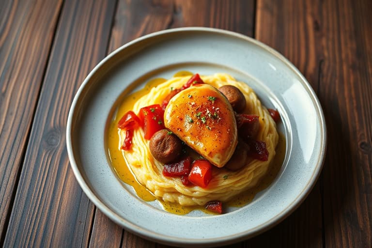 Polentabudino med plommemarmelade