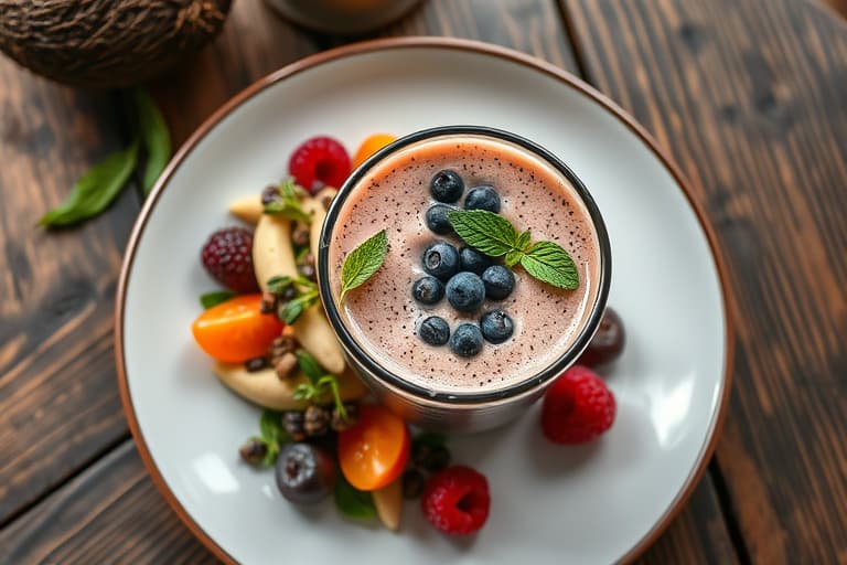 Kokos- og blåbærsmoothie