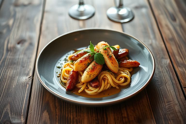 Makaroner og aubergine