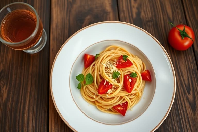 Fersk tomat, grønnkål og kapersbærpasta