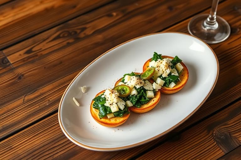 Kale- og pecorino-crostini