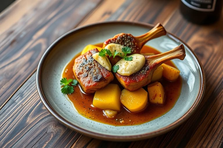 Osso Buco av lammebog med squash og avgolemono