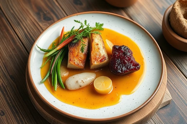 Krydret oksekjøtt og løkpitas med persillesaus