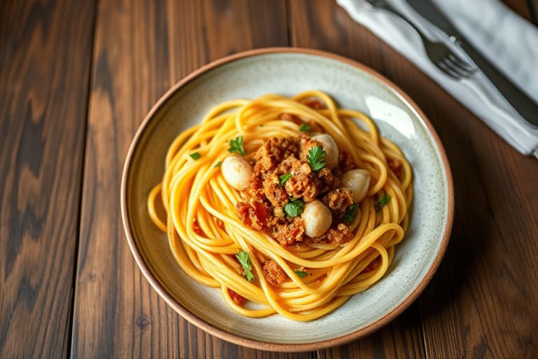 Spaghetti med blåskjell fra Marche
