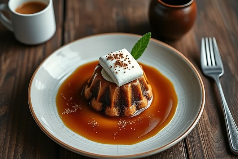 Meksikansk kaffepudding med Kahlúa-tilberedt krem