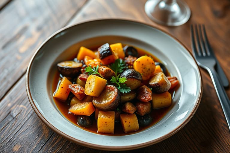 Balsamico-ristede potetbåter