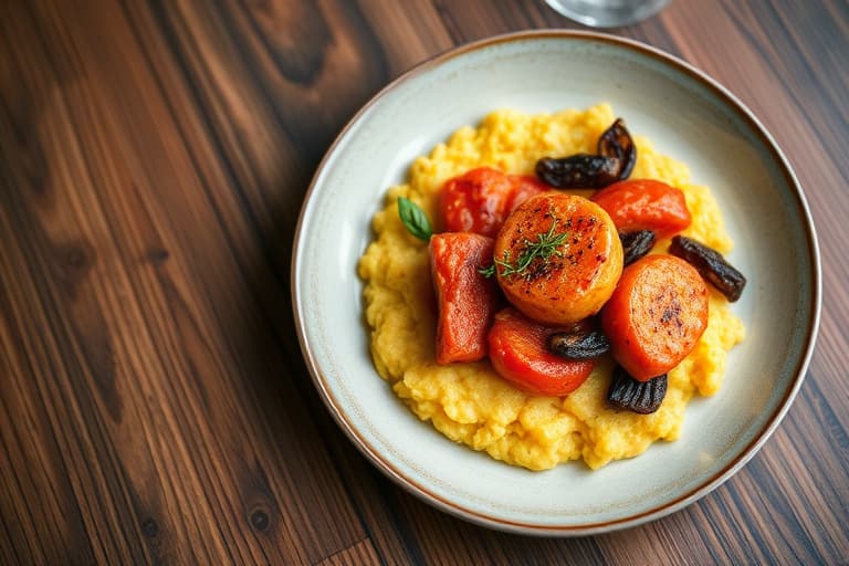 Toscanersk biffgryte med polenta