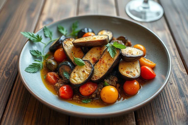 Kikert-, aubergine- og tomattærter