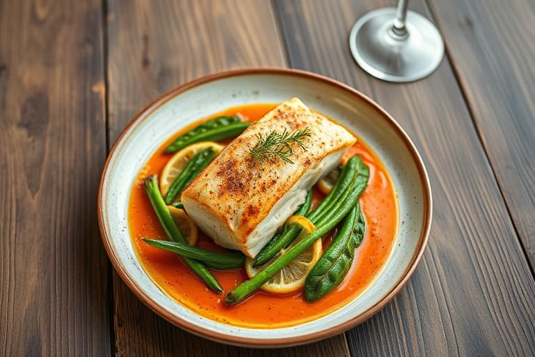 Fiskekaker med paprika- og sitronmajones