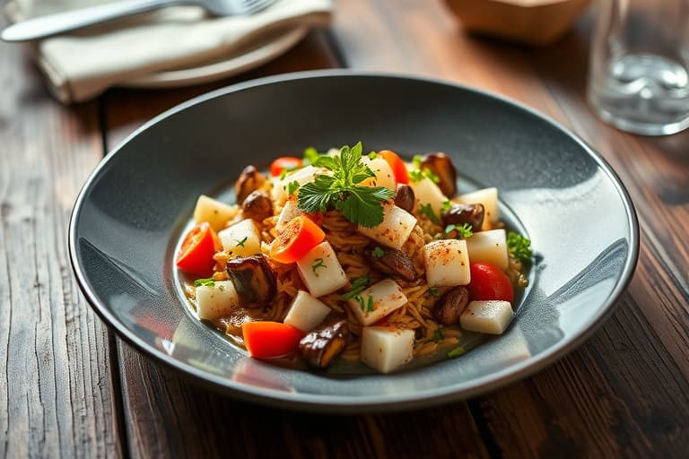 Røkt and og plommelinsalat