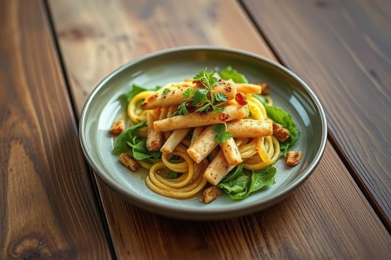 Ristede gulrøtter med kremet Nuoc Cham-dressing