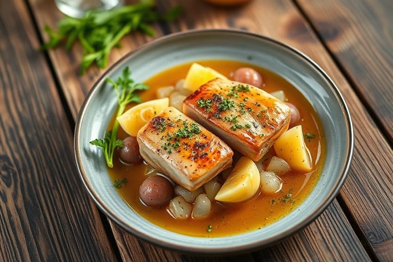 Rosmarinbakt kalkun med saus