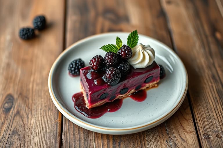 Blackberry brunsukkerkake