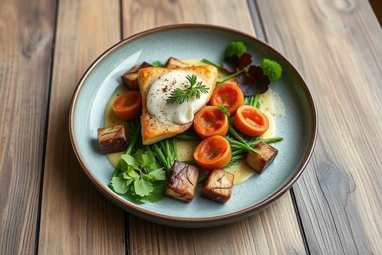 Asparges, skinke og ostesmørbrød