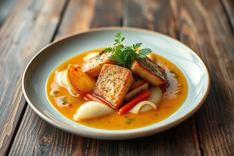 Vafler med sprøstekt skinke og lønnesirup-sennepskrem