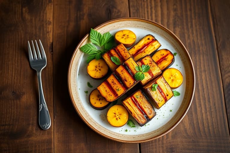 Grillede modne plantains (Plátanos Maduros a la Parrilla)