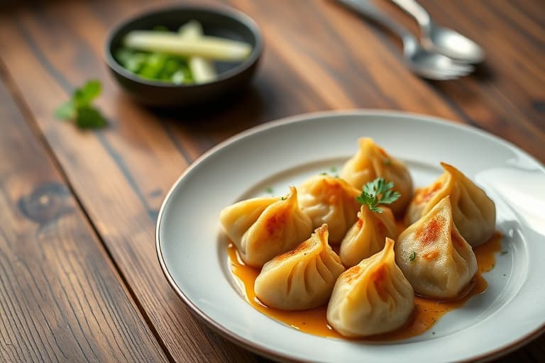Kylling- og selleri-potstickers