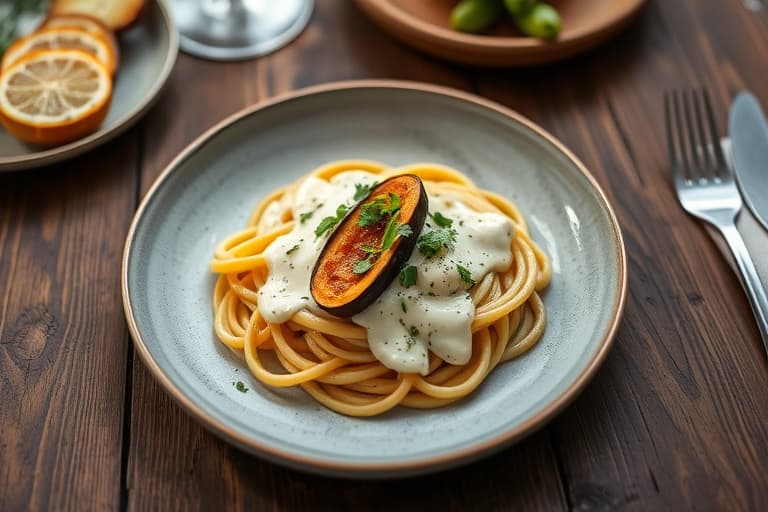 Kylling Alfredo med squash-spiraler