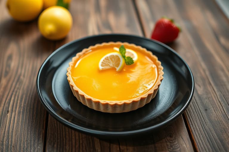 Faux tart med instant sitron- og ingefærkrem