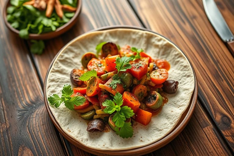 Vegetariske pestowraps