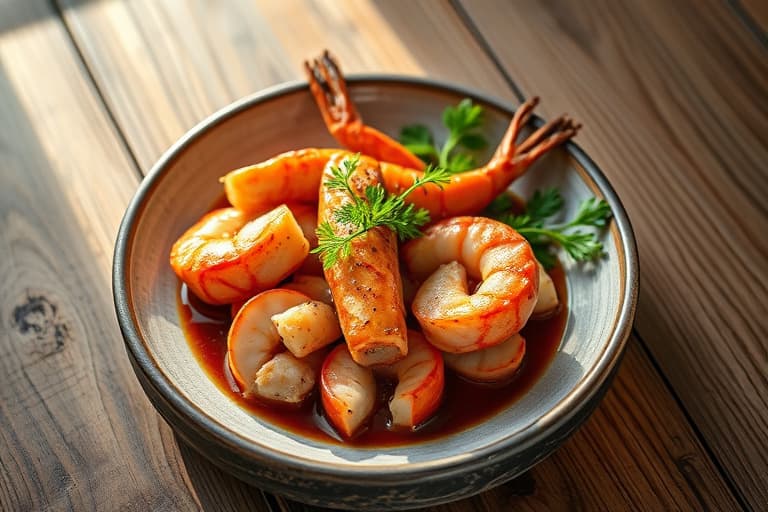 Gamberi i pannen (Hvitløkspanerte reker)