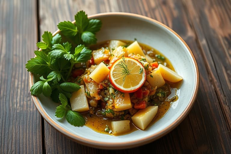 Jicamasalat med limejuice og fersk mynte