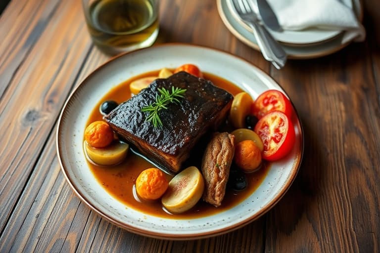 Svartcod med oliven og poteter i pergament